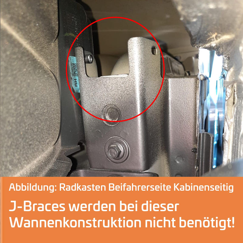 Load Box Reinforcement Brackets (J-Braces) Ford Ranger 2023 – ORP4x4