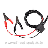 ARB®-Batterieklemmen mit integriertem Sicherungsschutz und Kabel für den Anschluss an eine 12V-Stromquelle.