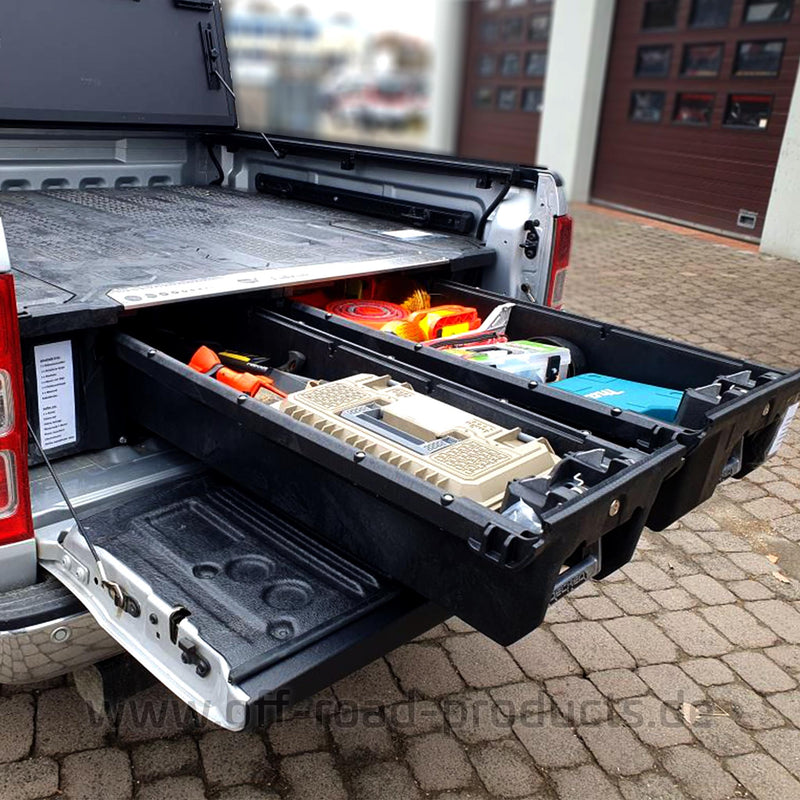 Decked Schubladensystem Ford Ranger EXC mit Cross-Box und Werkzeugen