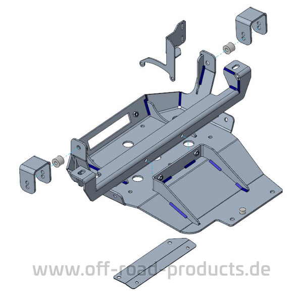 Seilwindenanbau Ford Ranger Raptor P703 Hochwertig gefertigte Platte