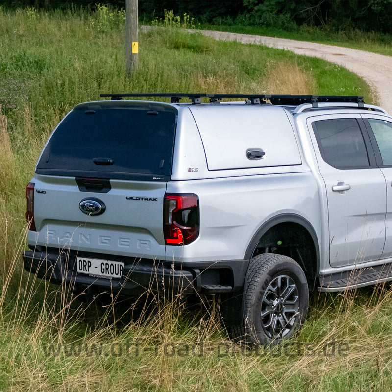 Hardtop Fleetrunner Ford Ranger 2023 DC mit Glas Heckklappe und Front Runner Dachträgersystem