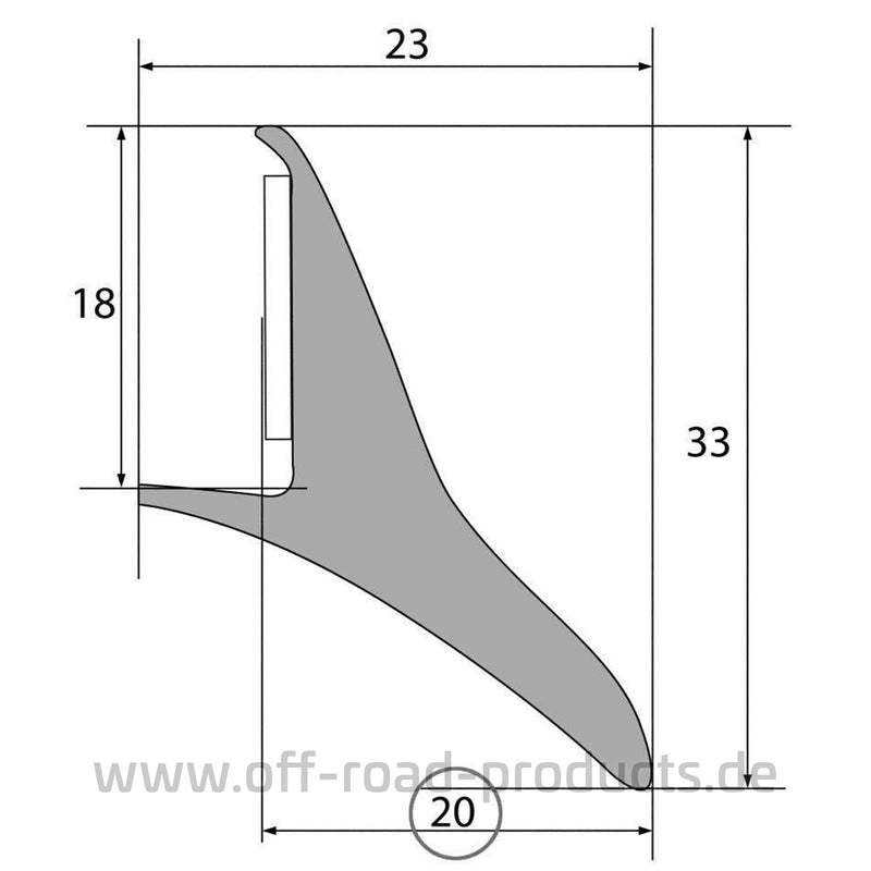 Kotflügelverbreiterung - Hartgummi - Universal - 20 mm