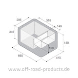 Vitrifrigo VF35P tragbare Kompressor-Kühlbox Abmessungen