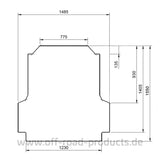 Antirutschmatte Ford Ranger 2023 DC mit Laderaumwanne ab Werk